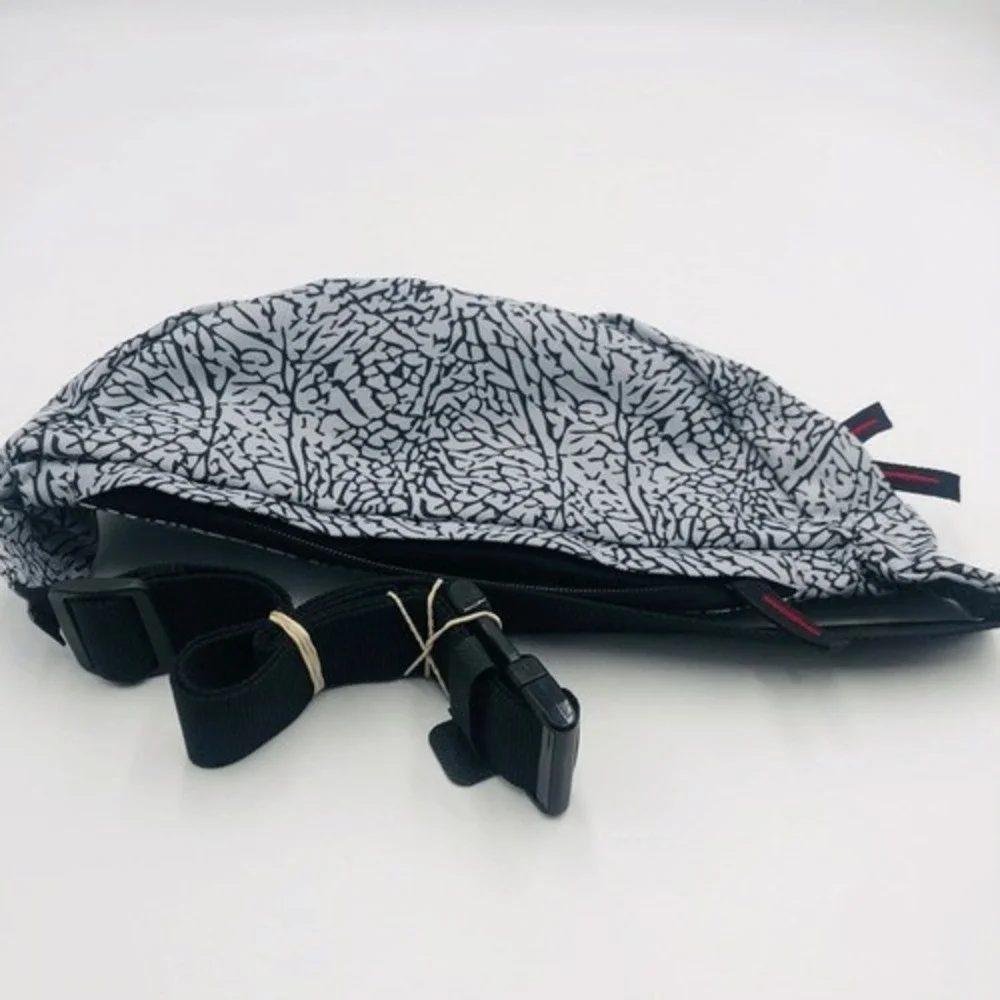 Jordan Elephant Print Waist Bag Fanny Pack Black Red Jumpman‎ Logo